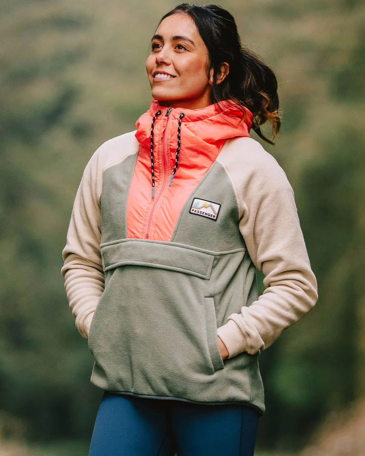 Passenger Alexander Recycled Polar Hooded Fleece - Pistachio Flash Sale