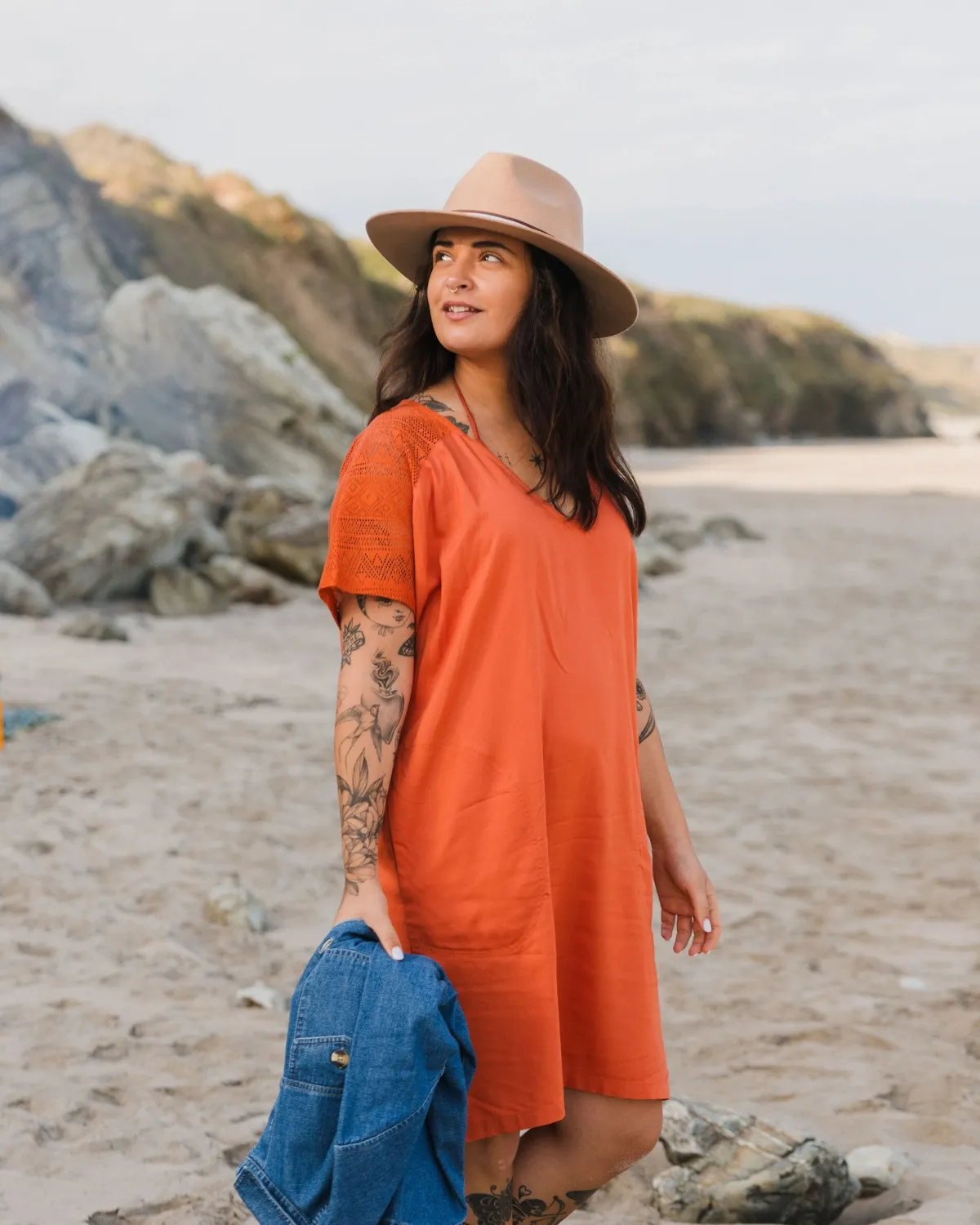 Passenger Ambrose Oversized Dress - Burnt Orange BurntOrange Sale