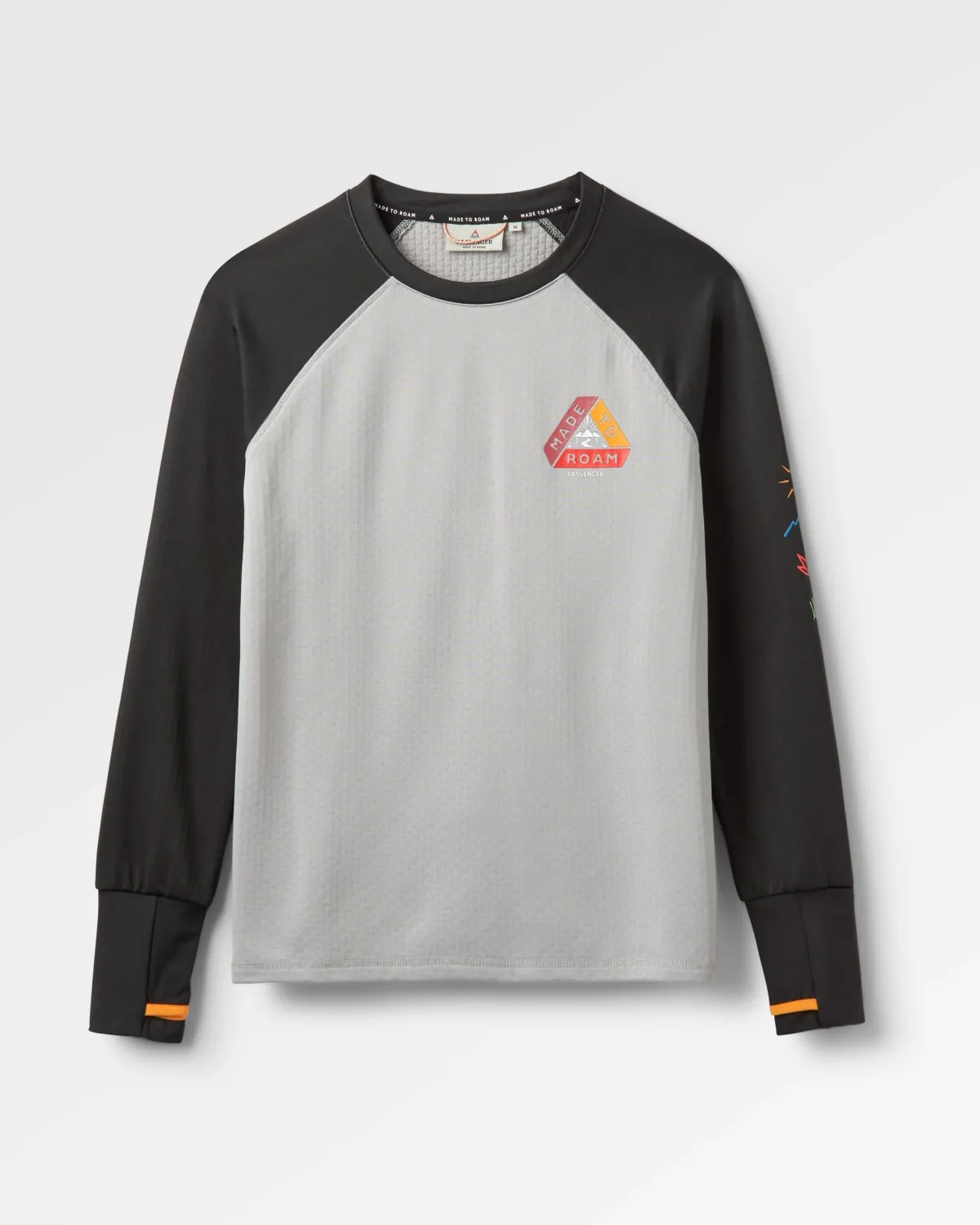 Passenger Atlantis Recycled Base Layer Long Sleeve T-Shirt - Black/Grey Marl Black/GreyMarl Best Sale