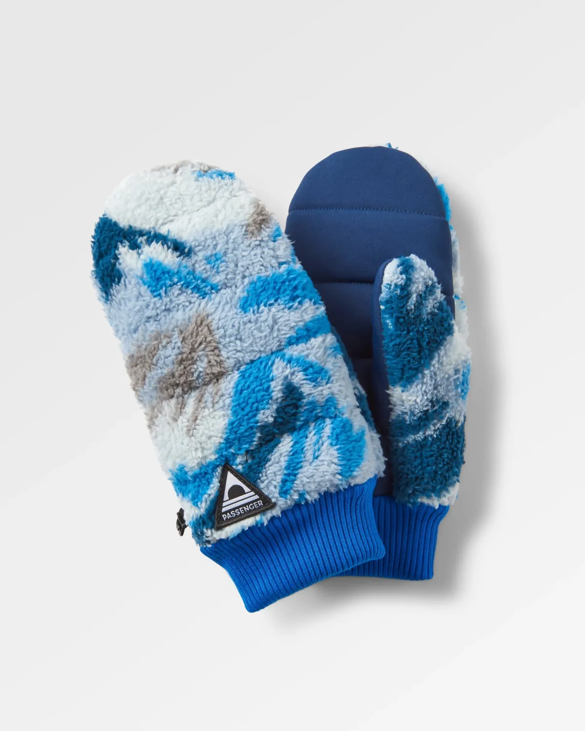 Passenger Avalanche Recycled Sherpa Mittens - Abstract Mountain Blue Steel AbstractMountainBlueSteel Clearance