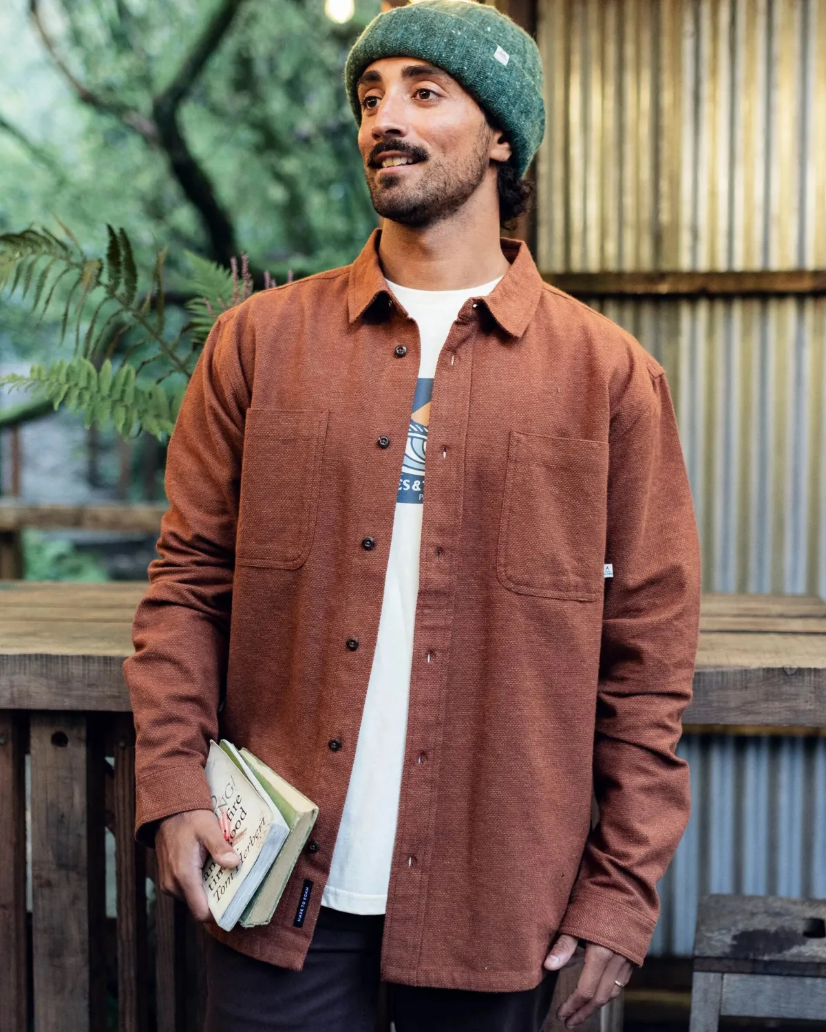 Passenger Backcountry Long Sleeve Flannel Shirt - Cappuccino/Dusty Ochre Cappuccino/DustyOchre Outlet