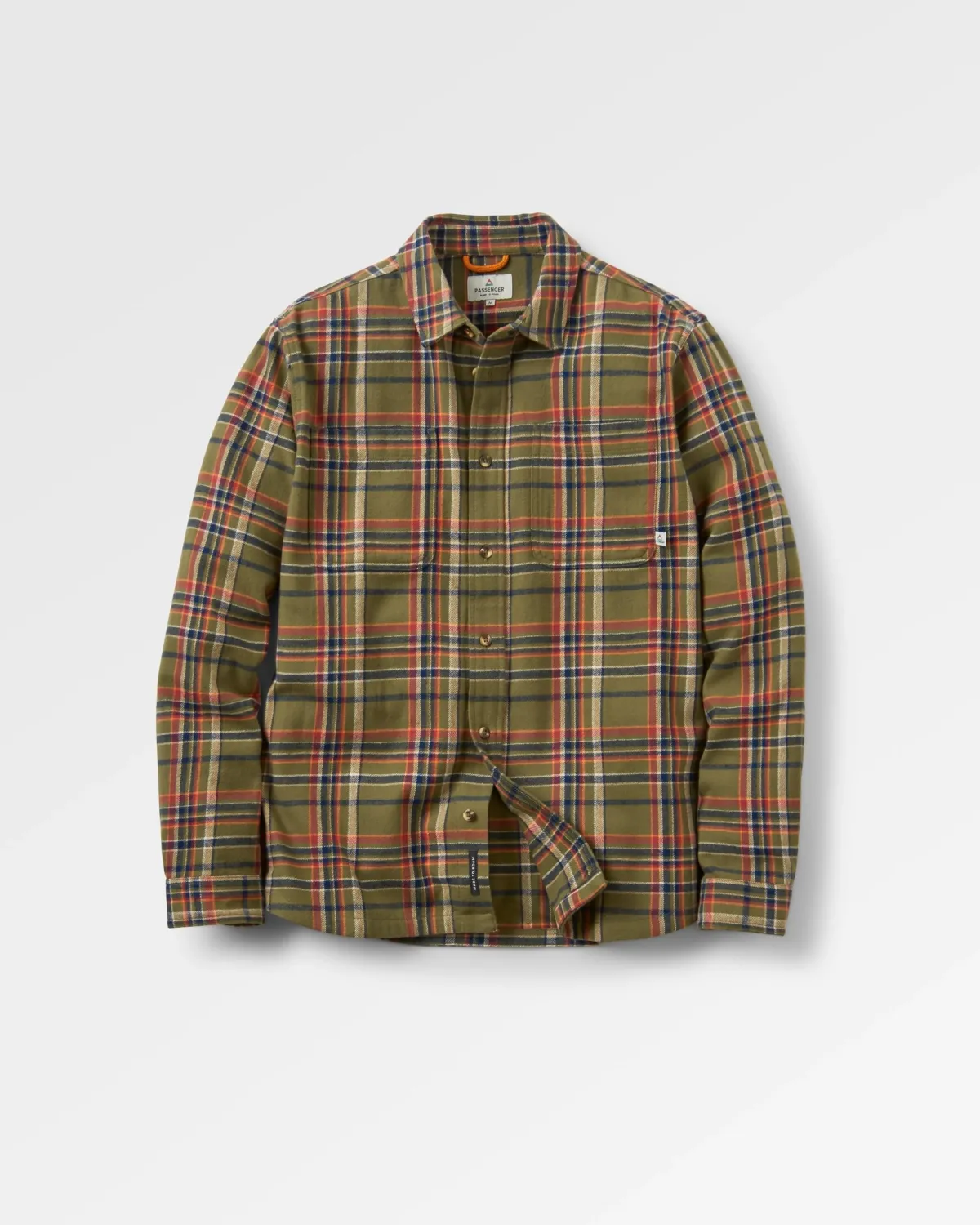 Passenger Backcountry Long Sleeve Shirt - Khaki Green Check KhakiGreenCheck Clearance