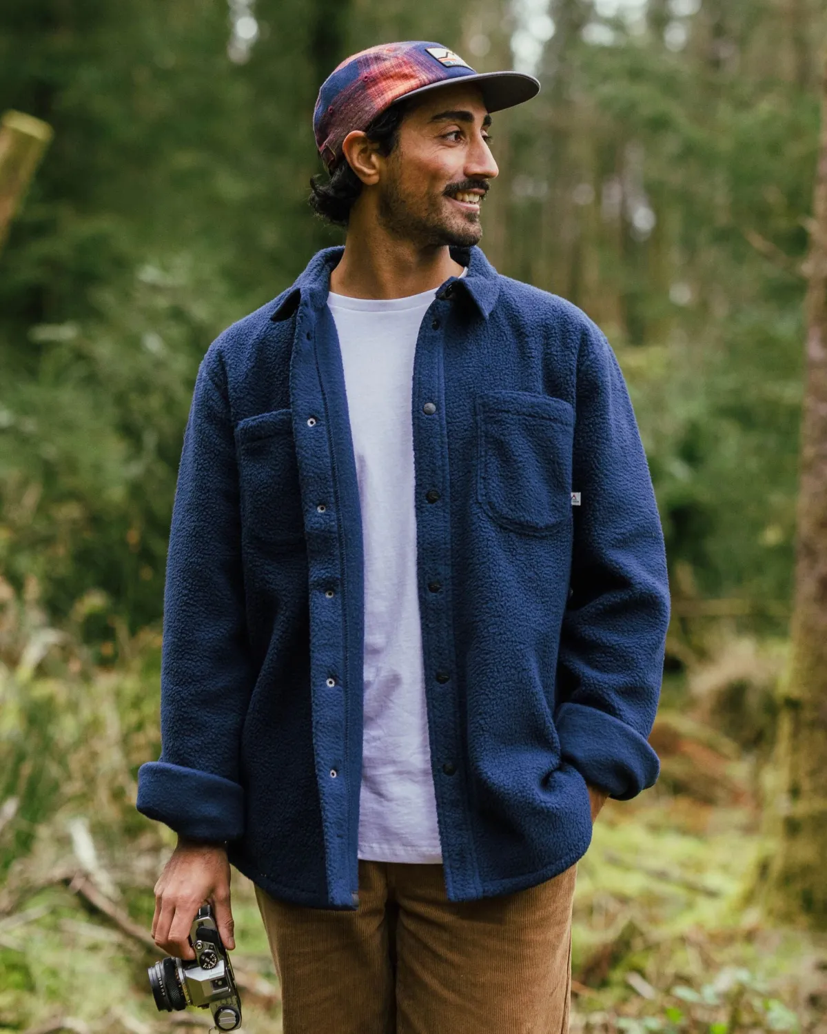 Passenger Backcountry Recycled Sherpa Fleece Long Sleeve Shirt - Rich Navy RichNavy Outlet