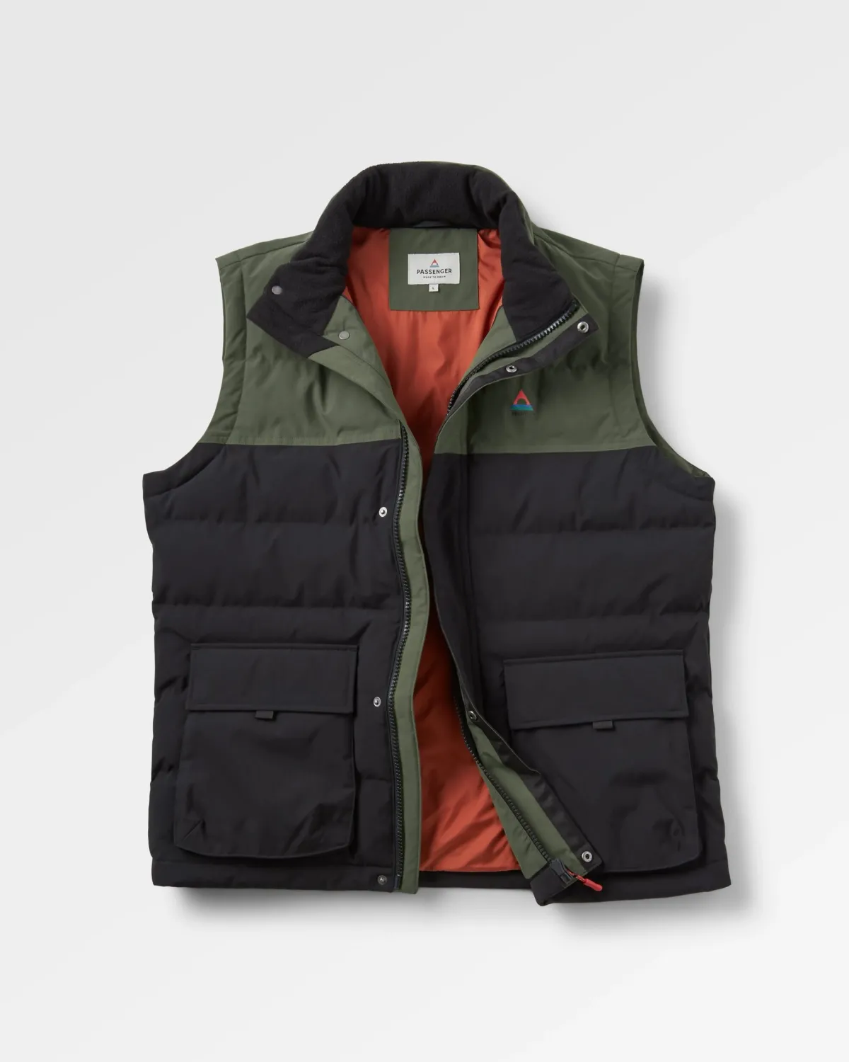 Passenger Baltic Recycled Insulated Vest - Black/Khaki Black/Khaki Outlet