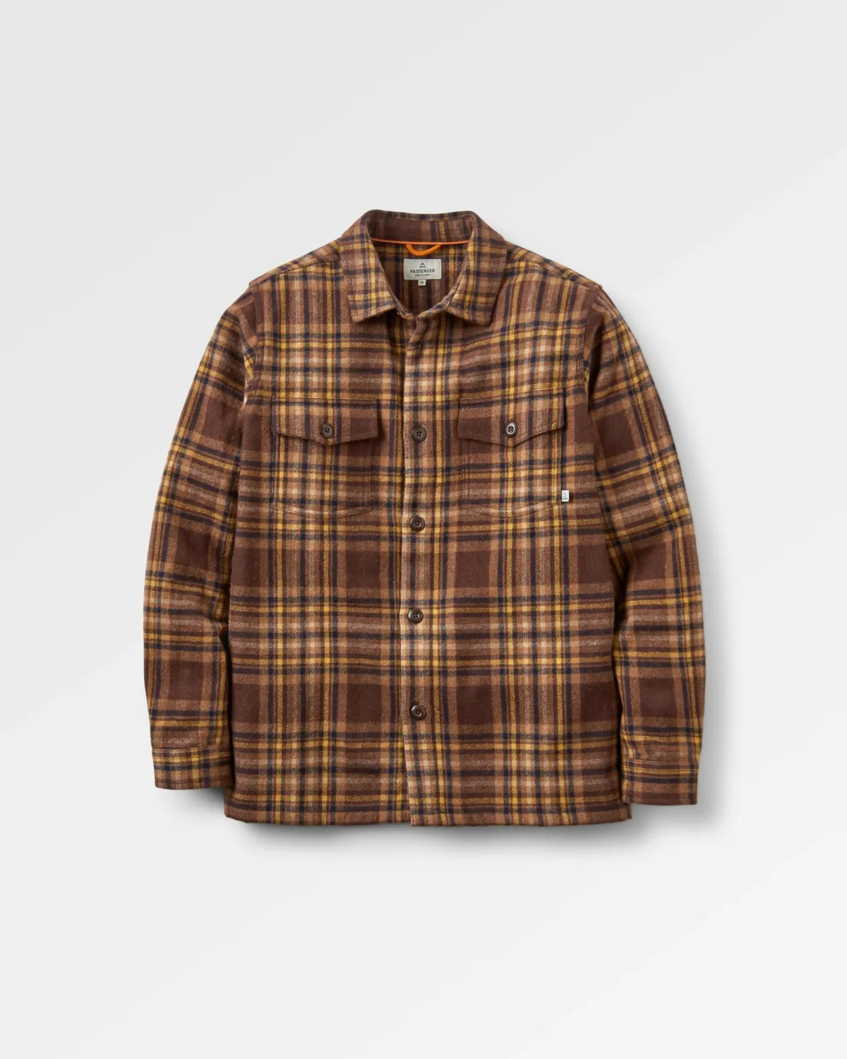 Passenger Barren Shirt Jacket - Brown/Mustard Check Brown/MustardCheck Fashion