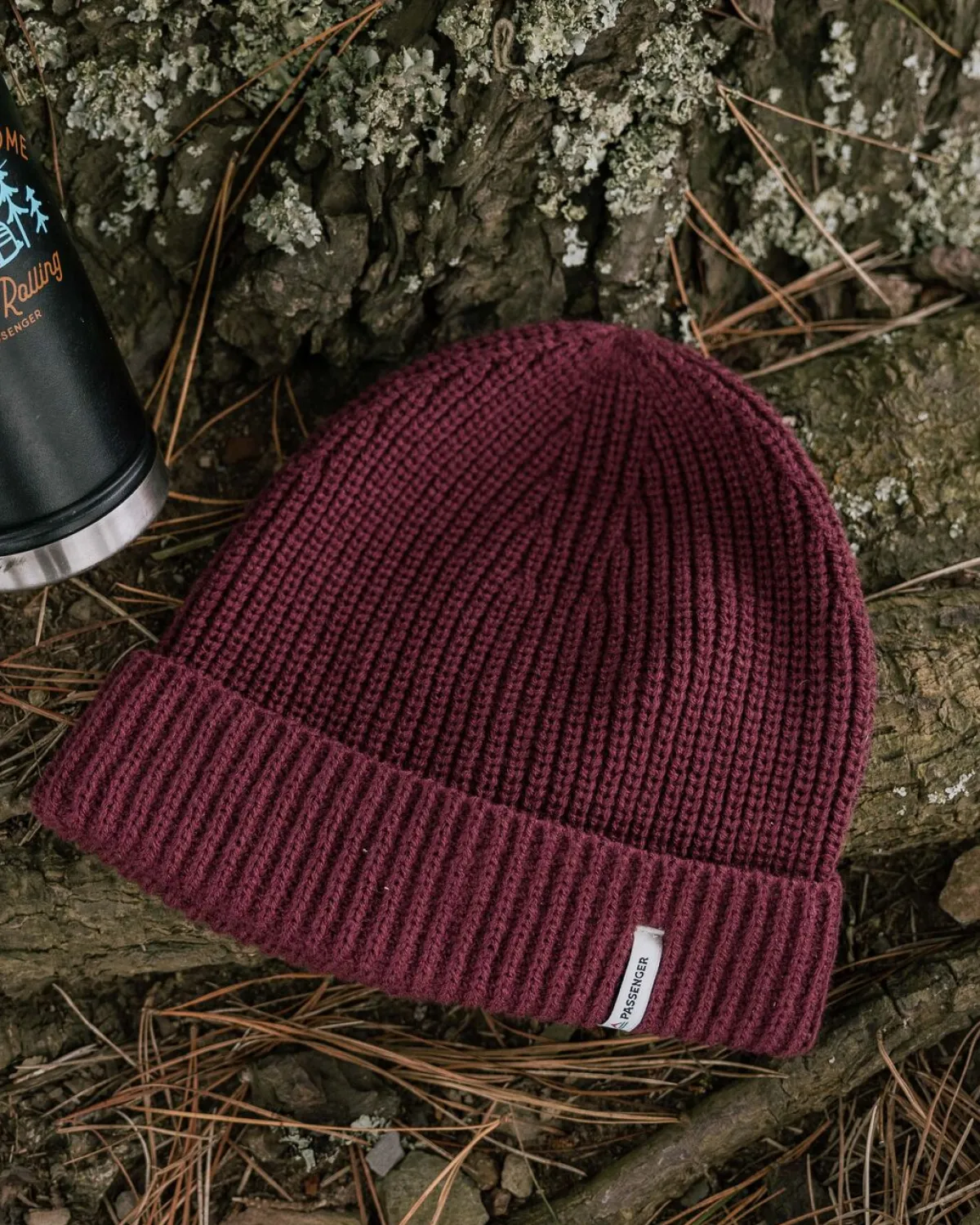 Passenger Compass Recycled Beanie - Wine Sale