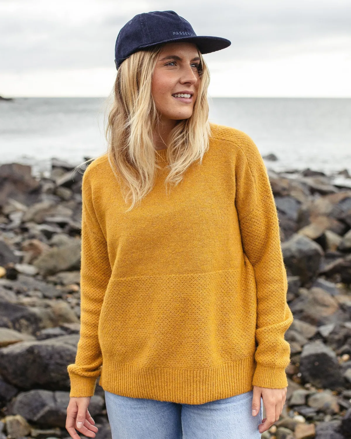 Passenger Cove Recycled Knitted Sweater - Amber Gold AmberGold Store