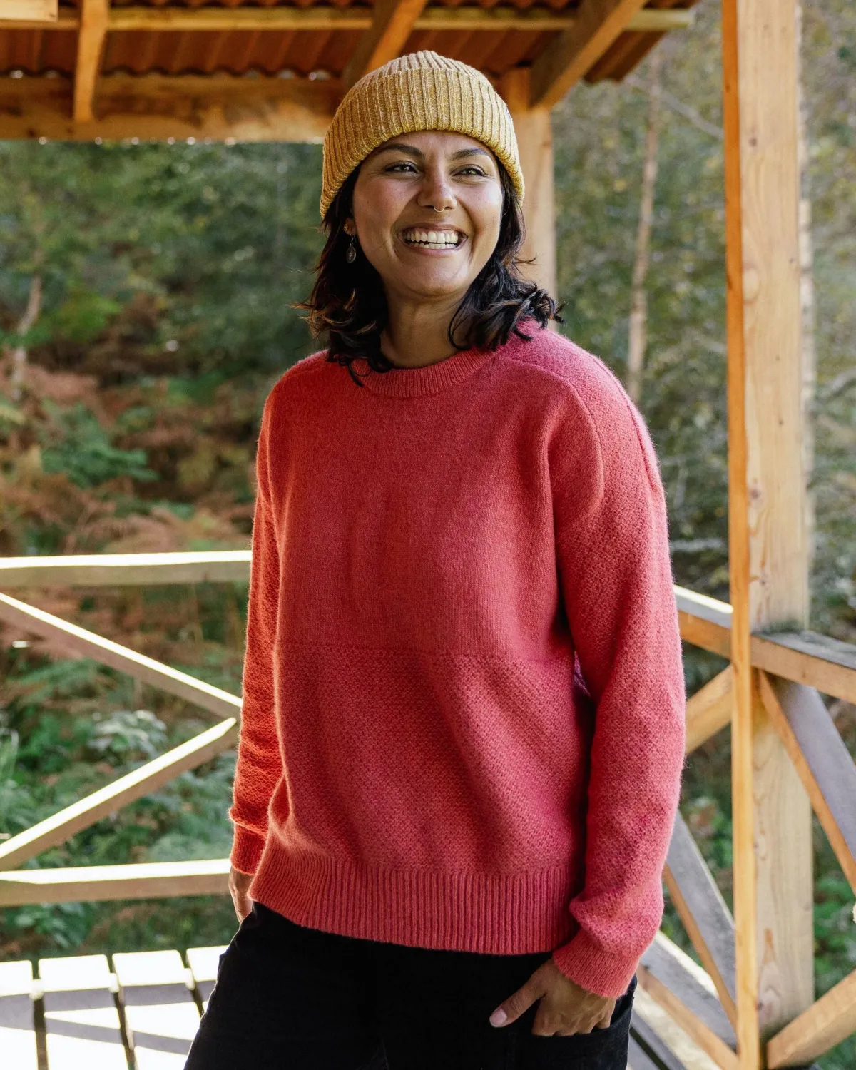 Passenger Cove Recycled Knitted Sweater - Mineral Red MineralRed Clearance