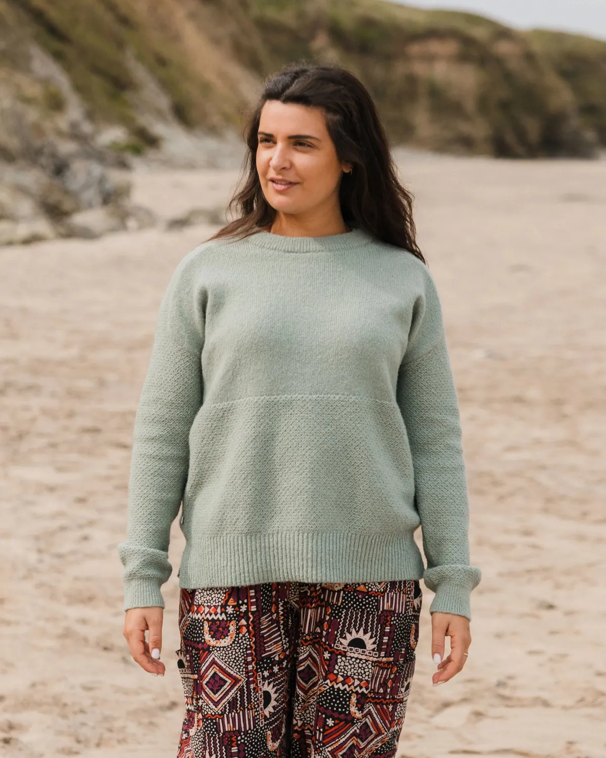 Passenger Cove Recycled Knitted Sweater - Pistachio Store