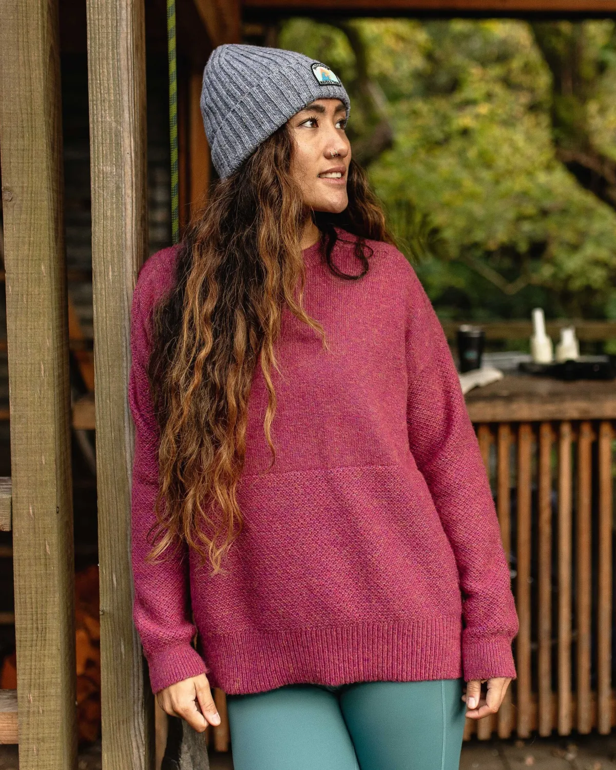 Passenger Cove Recycled Knitted Sweater - Rhubarb Hot