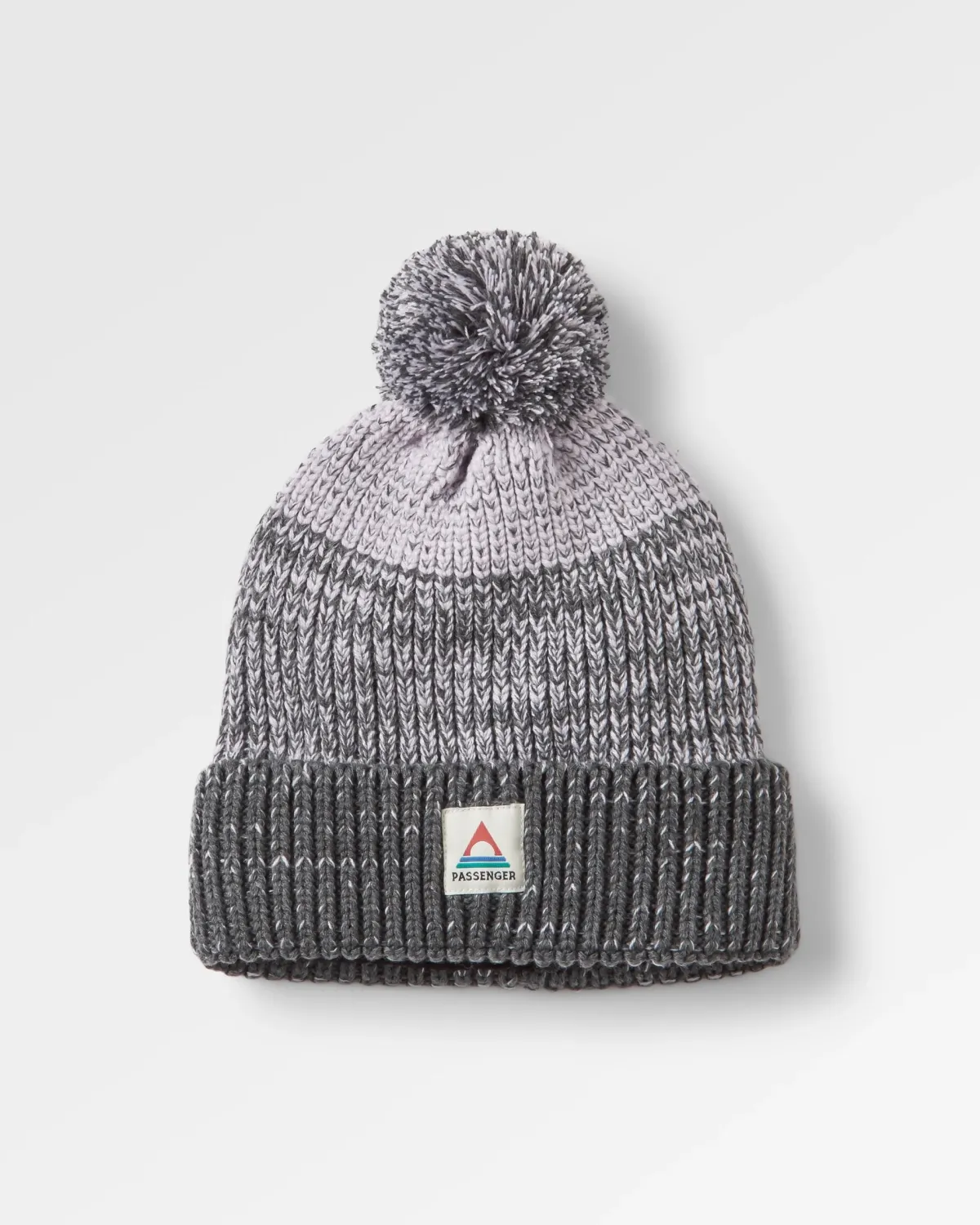 Passenger Crag Recycled Bobble Hat - Charcoal/Stone Charcoal/Stone New