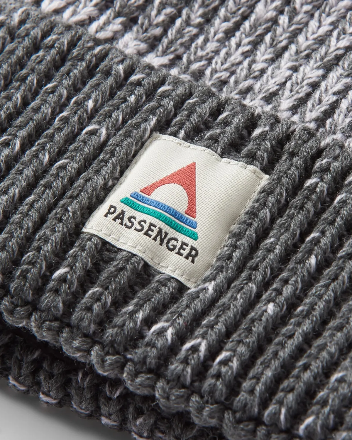 Passenger Crag Recycled Bobble Hat - Charcoal/Stone Charcoal/Stone New