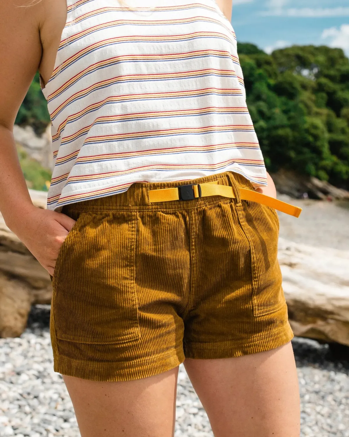 Passenger Del Sur Cord Shorts - Tapenade Online