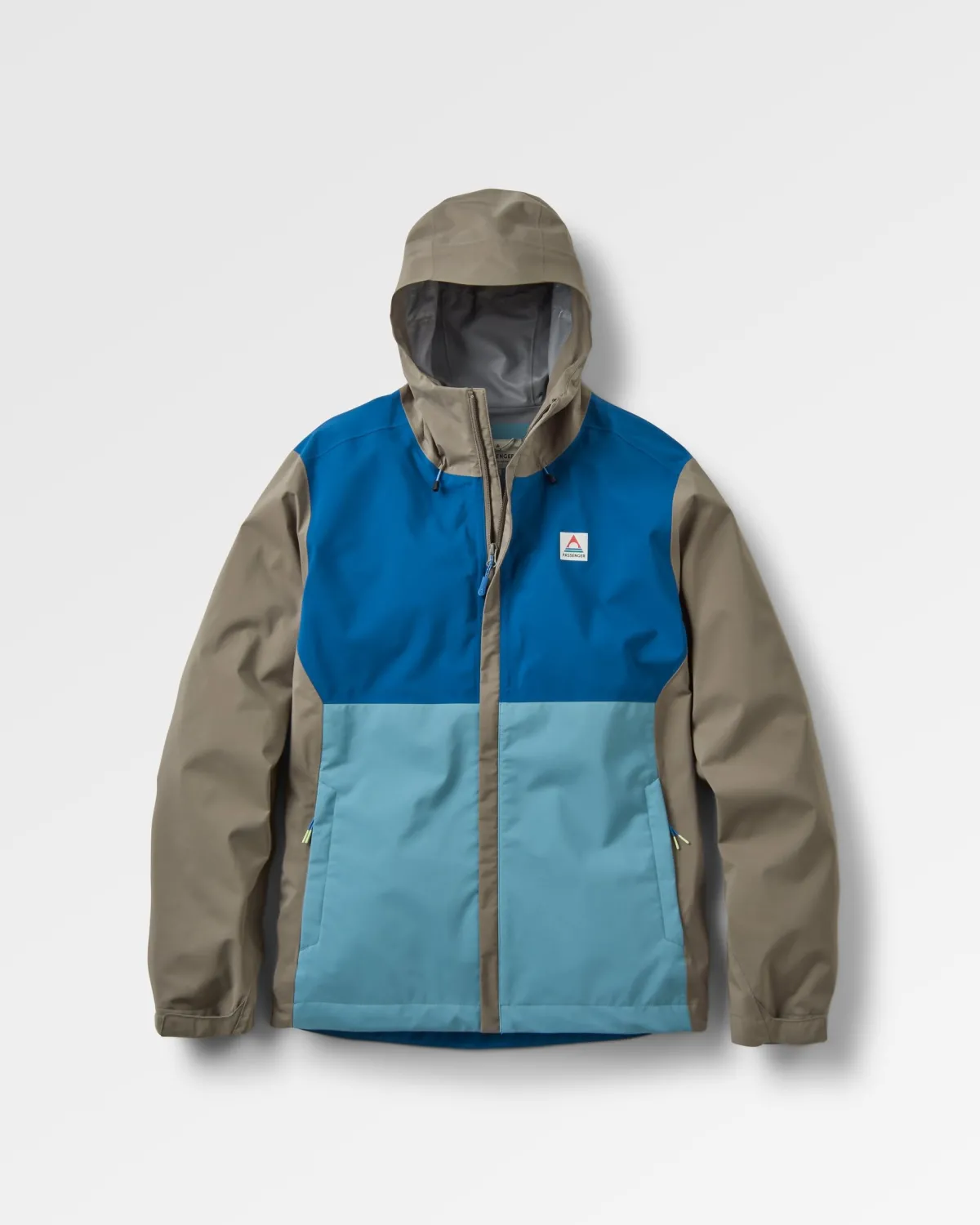 Passenger Downpour Recycled Waterproof Jacket - Tidal Blue/Arctic/Dusty Olive TidalBlue/Arctic/DustyOlive Discount