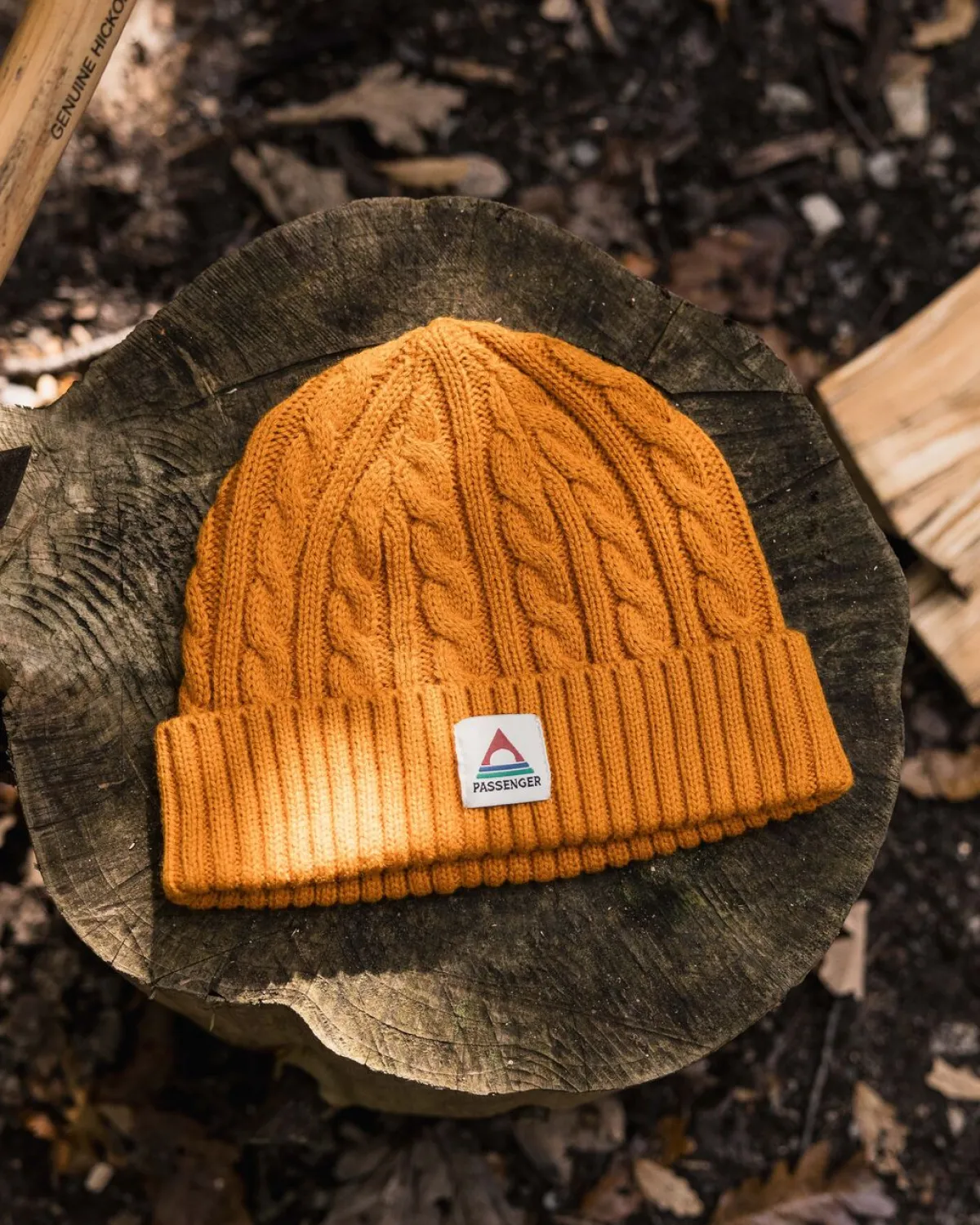 Passenger Fireside Recycled Cable Knit Beanie - Sunrise Orange SunriseOrange Sale