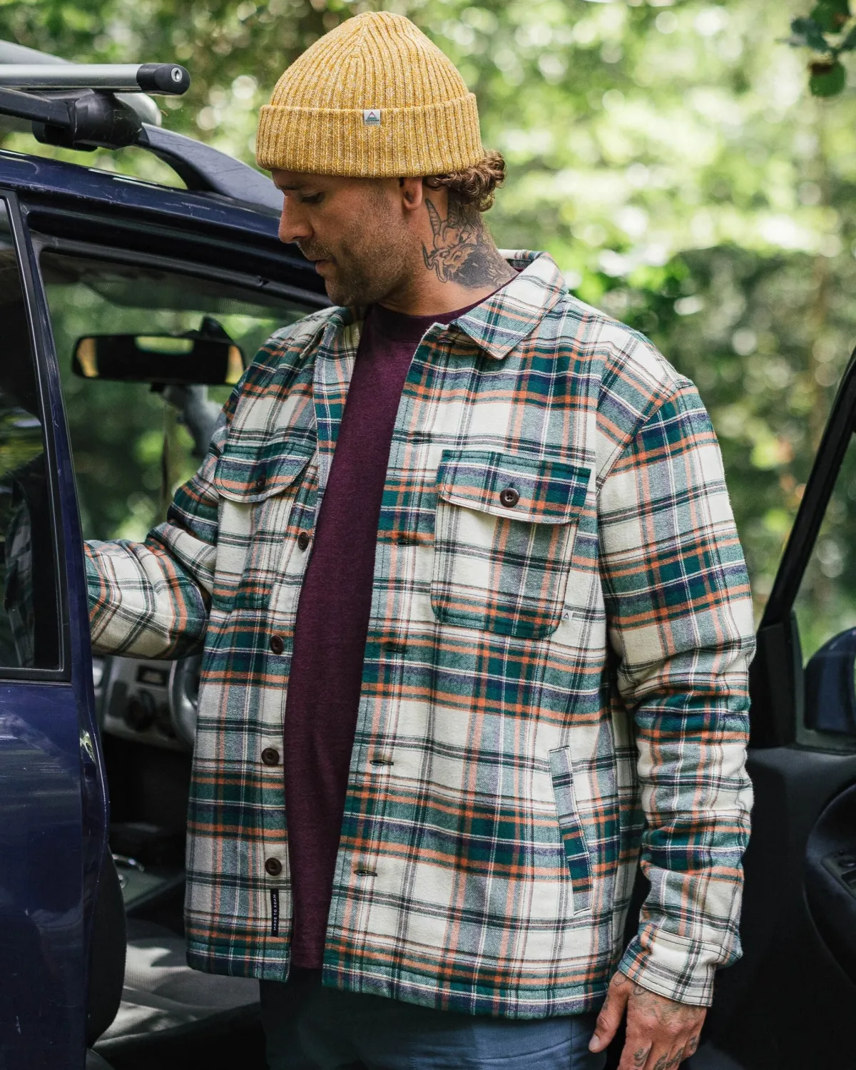 Passenger Freestyle Sherpa-Lined Shirt Jacket - Birch/Rain Forest Check Birch/RainForestCheck New