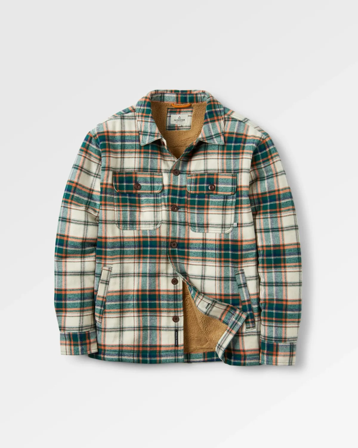 Passenger Freestyle Sherpa-Lined Shirt Jacket - Birch/Rain Forest Check Birch/RainForestCheck New