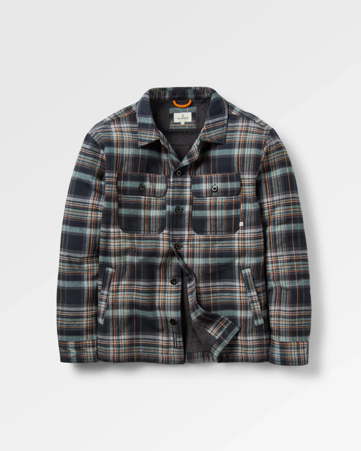 Passenger Freestyle Sherpa-Lined Shirt Jacket - Black Check BlackCheck New