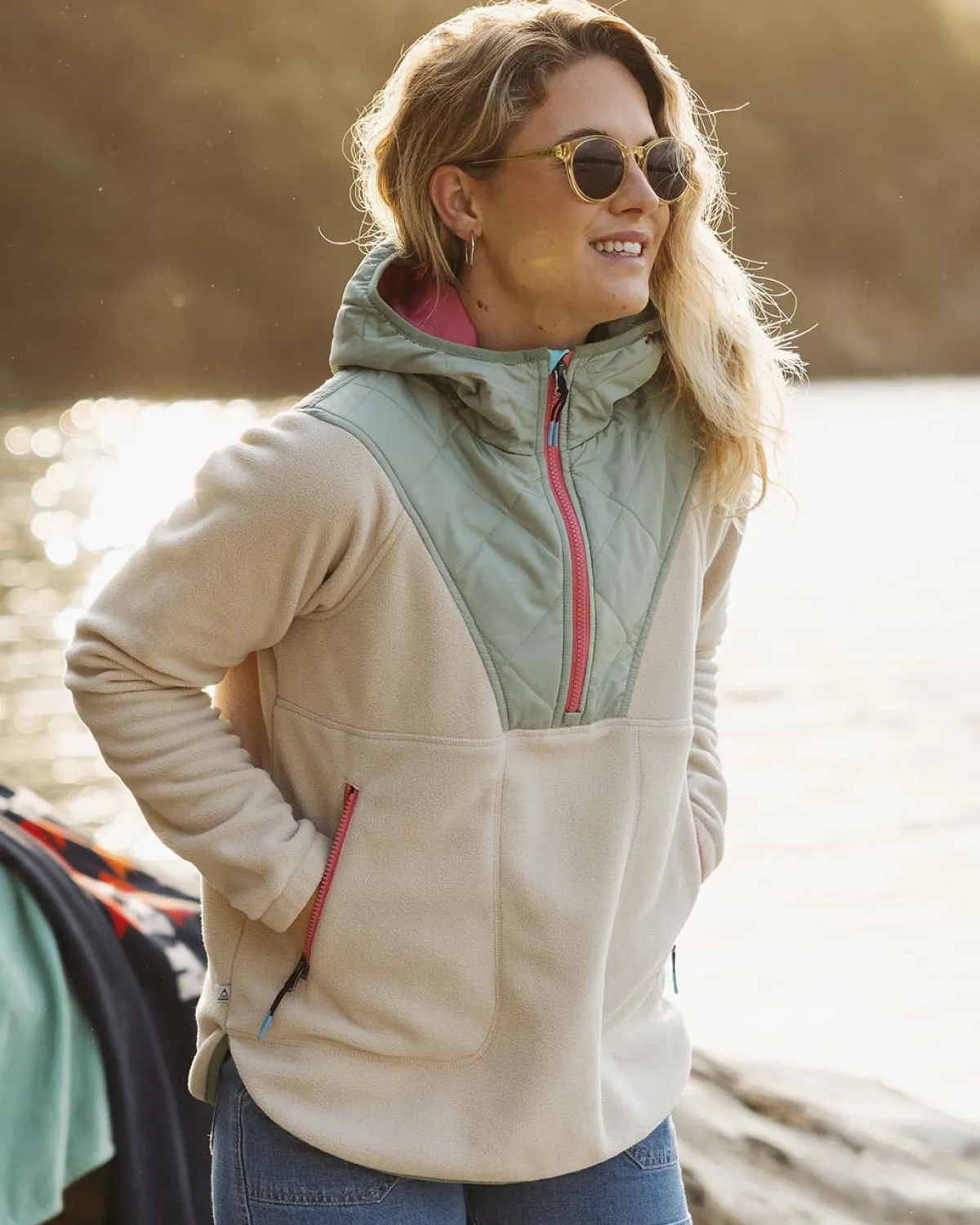 Passenger Juana Recycled Polar Hooded Fleece - Oatmeal Discount