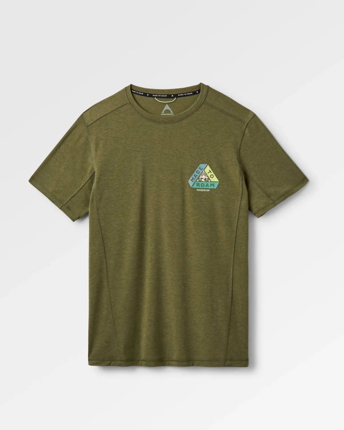 Passenger Kirkwood Textured Active T-Shirt - Khaki Green KhakiGreen Cheap