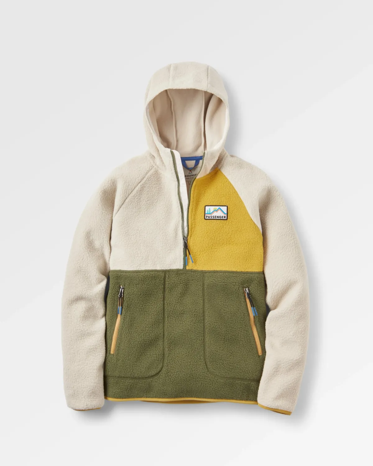 Passenger Maine 2.0 1/2 Zip Recycled Sherpa Fleece - Khaki Shop