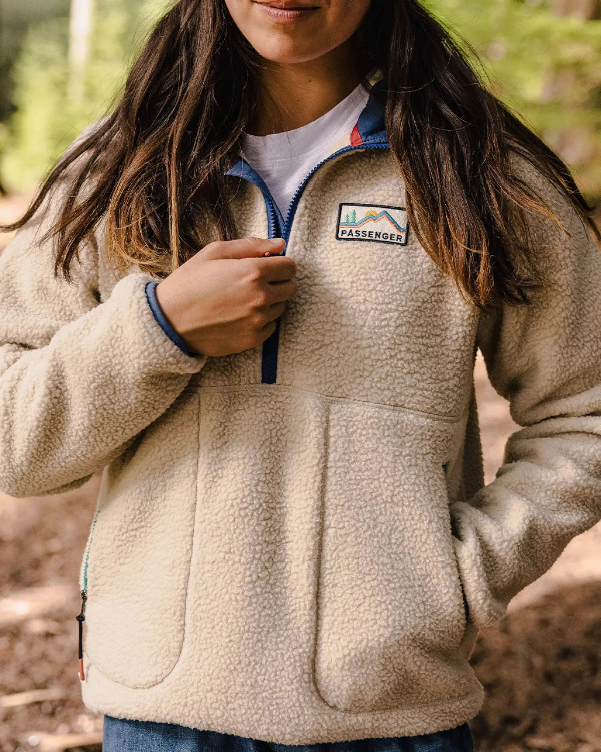 Passenger Maine 2.0 Half Zip Recycled Sherpa Fleece - Oatmeal Best Sale