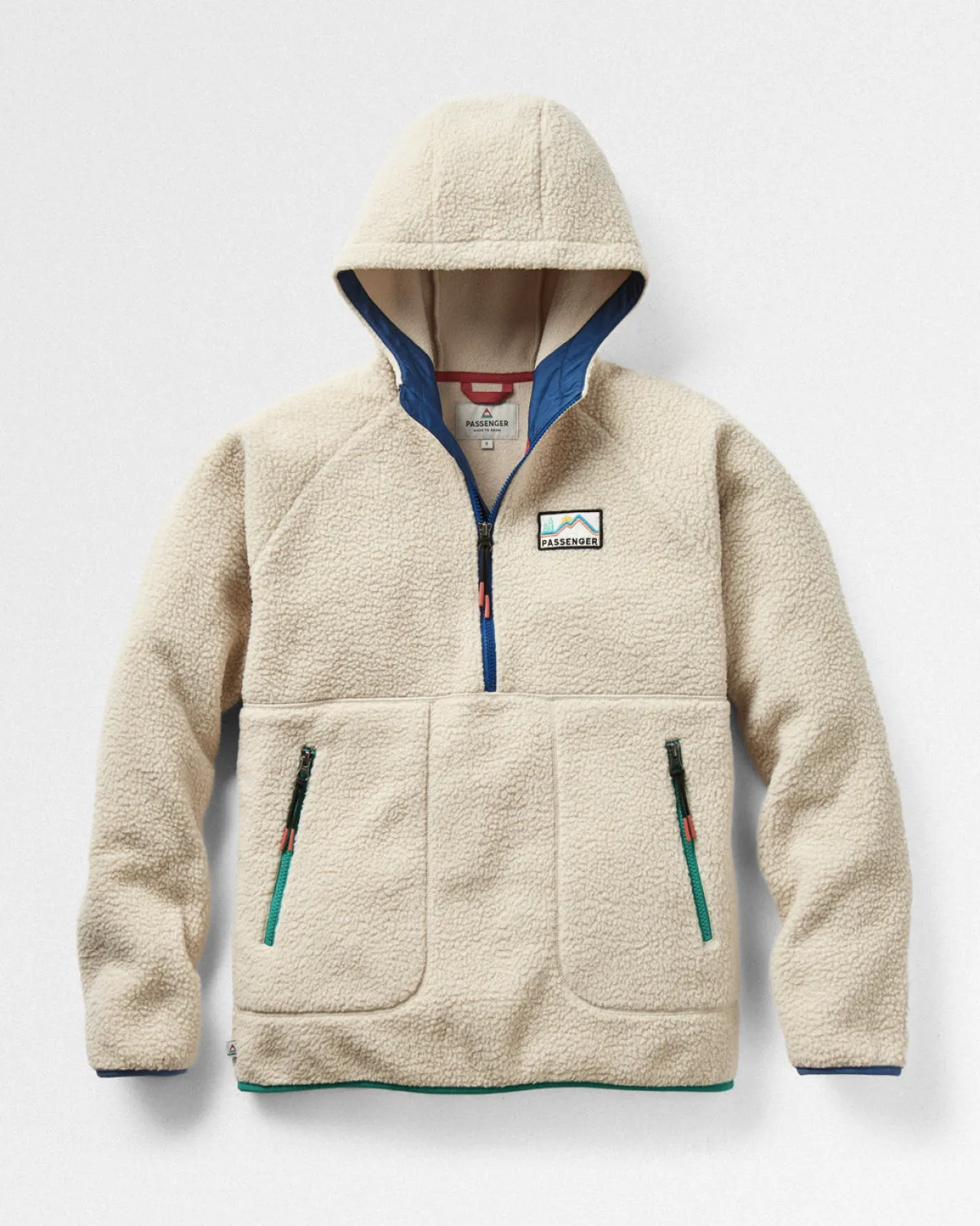 Passenger Maine 2.0 Half Zip Recycled Sherpa Fleece - Oatmeal Best Sale