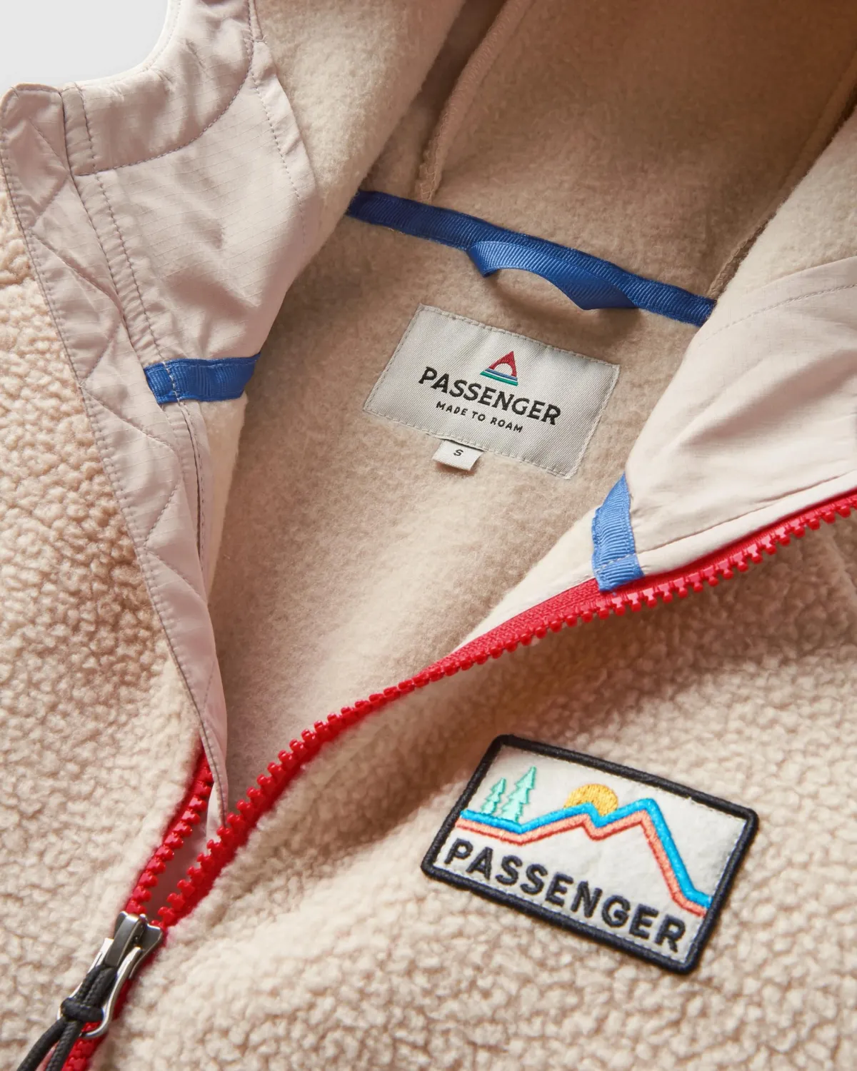 Passenger Maine 2.0 Half Zip Recycled Sherpa Fleece - Shell Pink ShellPink Hot