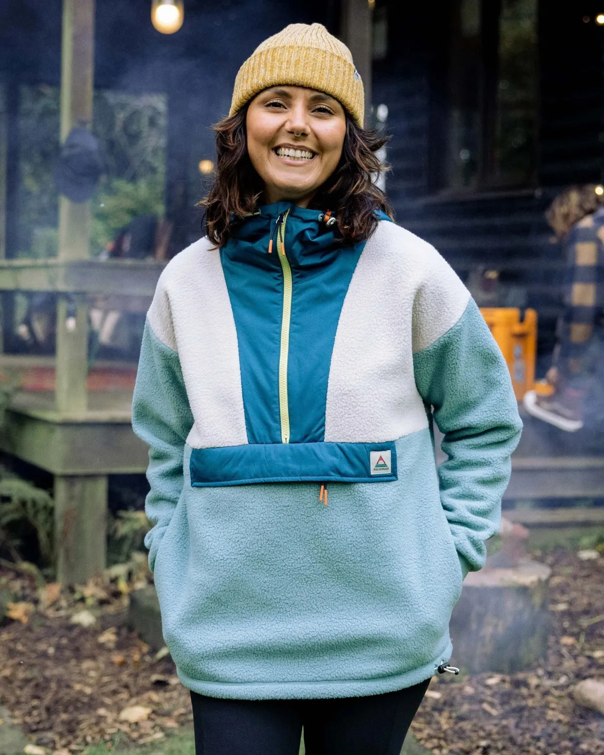 Passenger Maren Half Zip Recycled Sherpa Fleece - Arctic Flash Sale