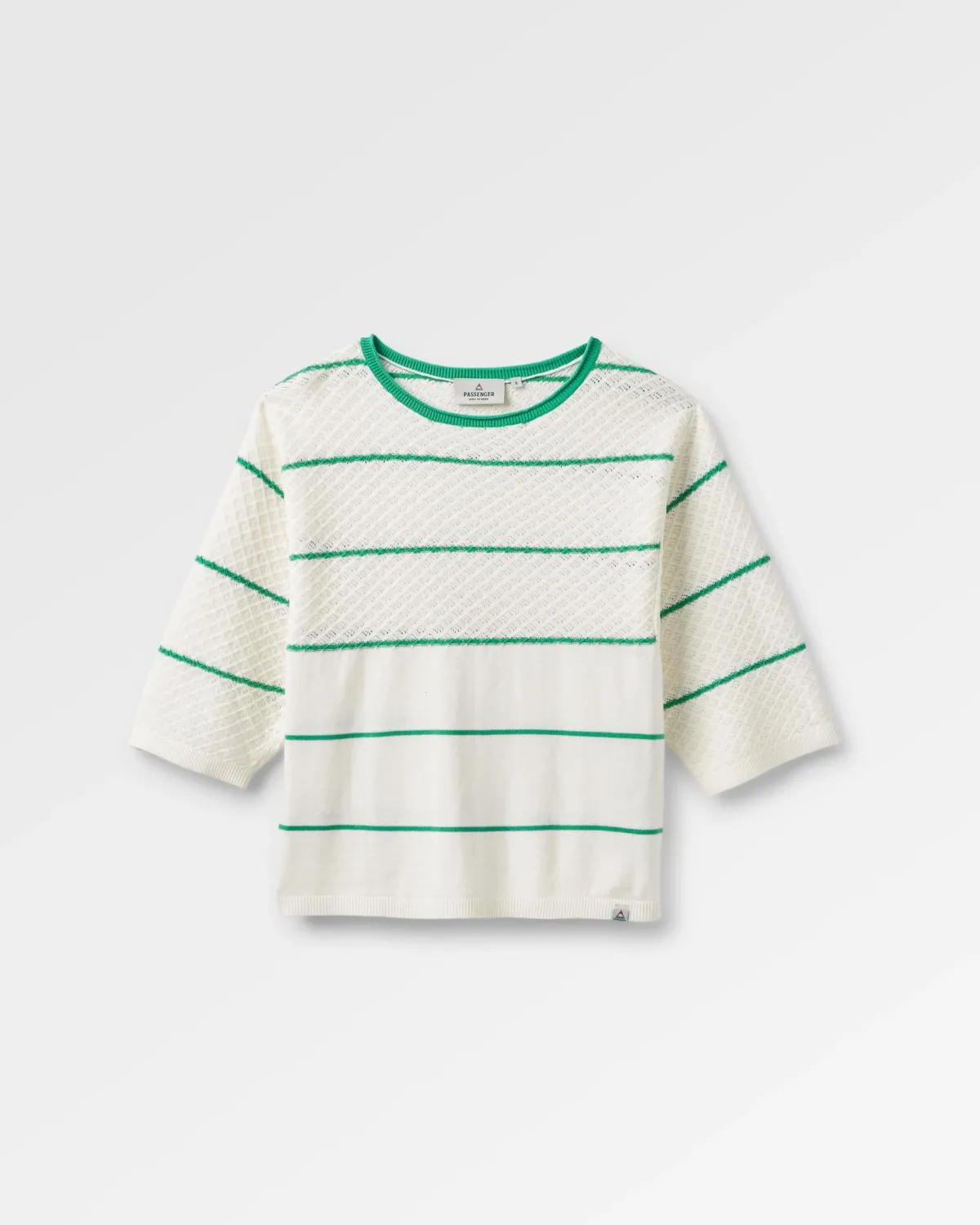 Passenger Migrate Organic Knitted Sweater - Green spruce stripe Greensprucestripe Flash Sale