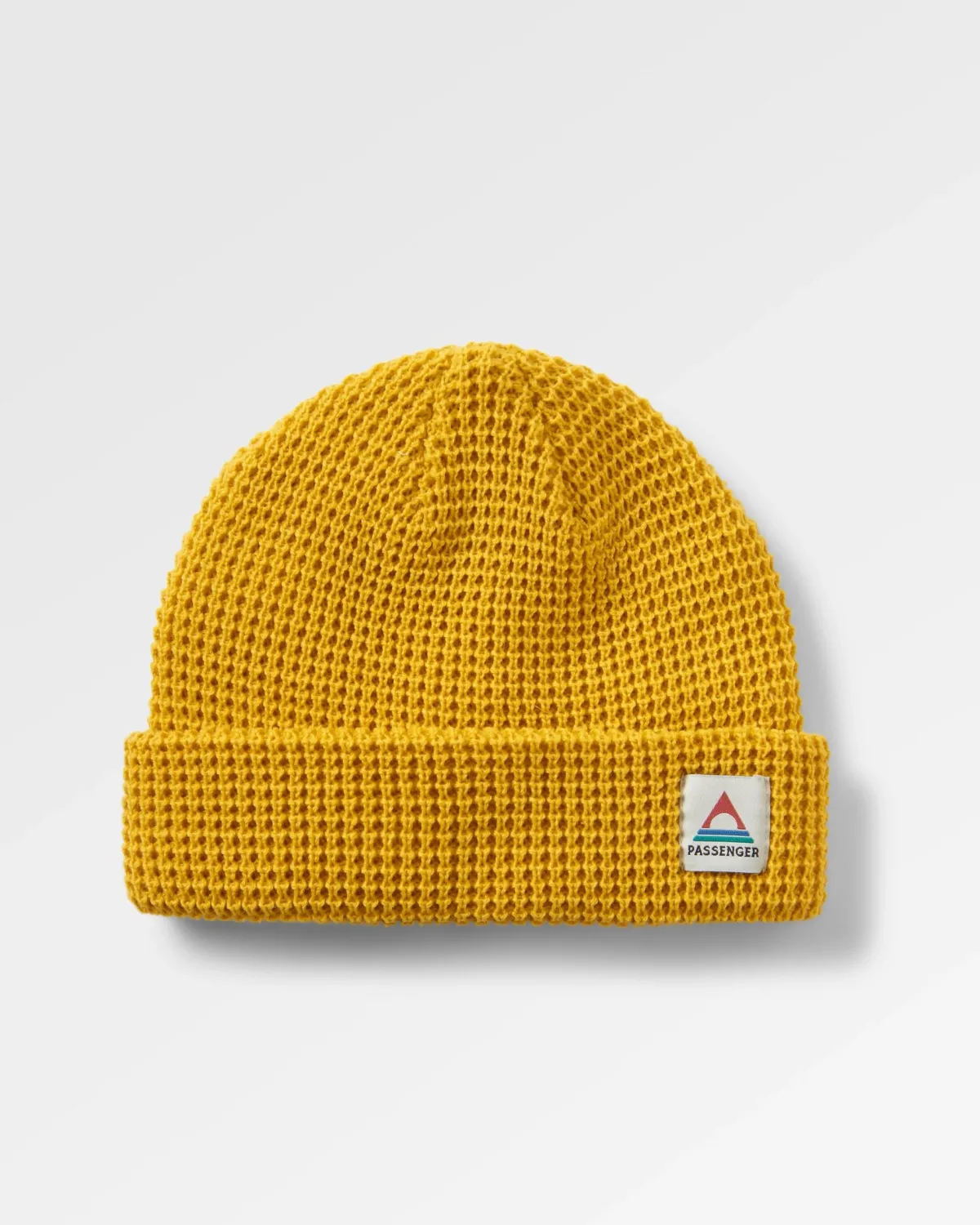 Passenger Moss Double Layer Recycled Waffle Beanie - Mustard Yellow MustardYellow Clearance