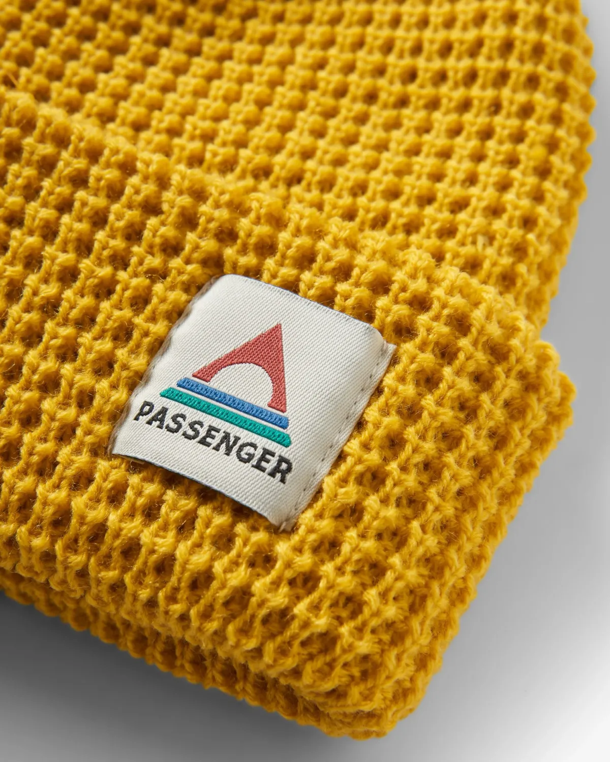 Passenger Moss Double Layer Recycled Waffle Beanie - Mustard Yellow MustardYellow Clearance