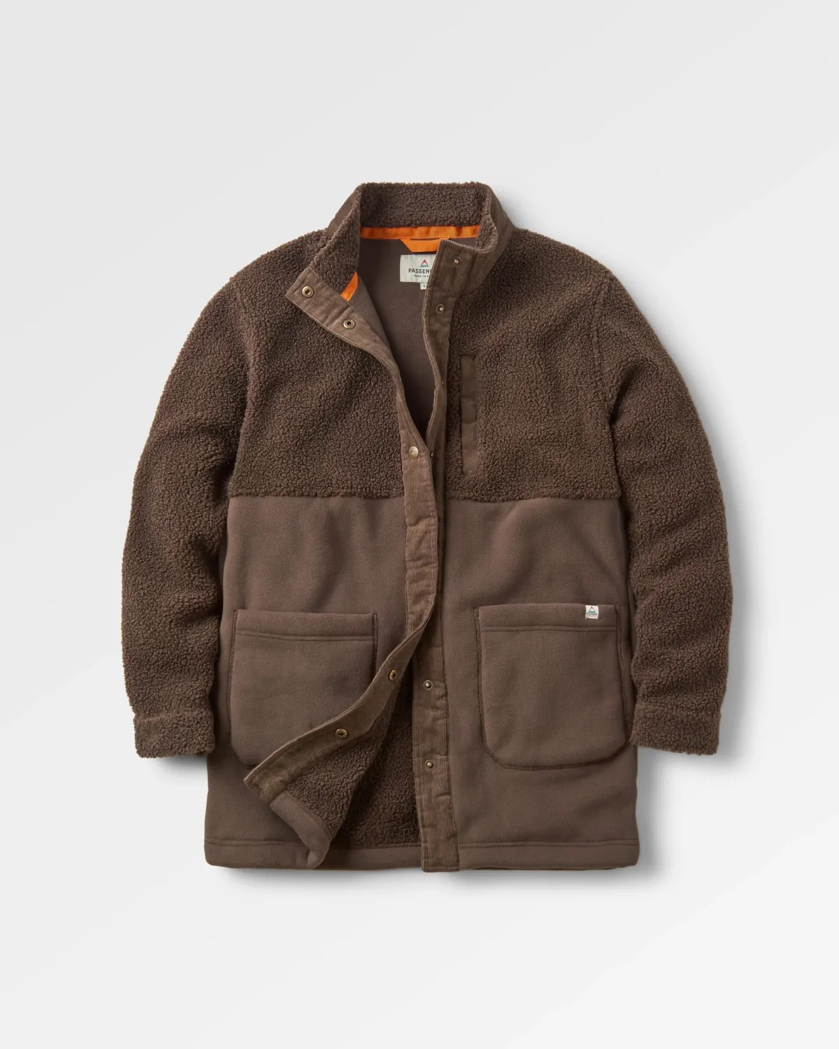 Passenger Nash Recycled Fleece Jacket - Coffee Cheap