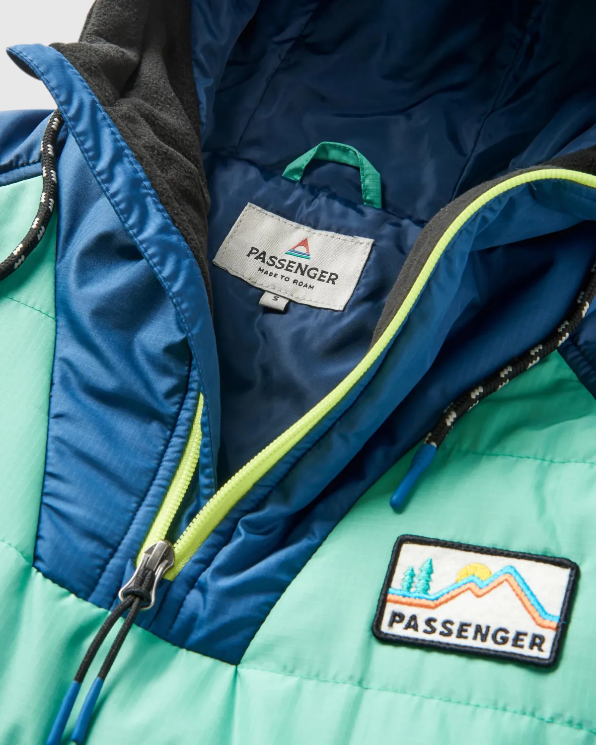 Passenger Ocean Recycled Insulated Half Zip Jacket - Green Spruce GreenSpruce Outlet