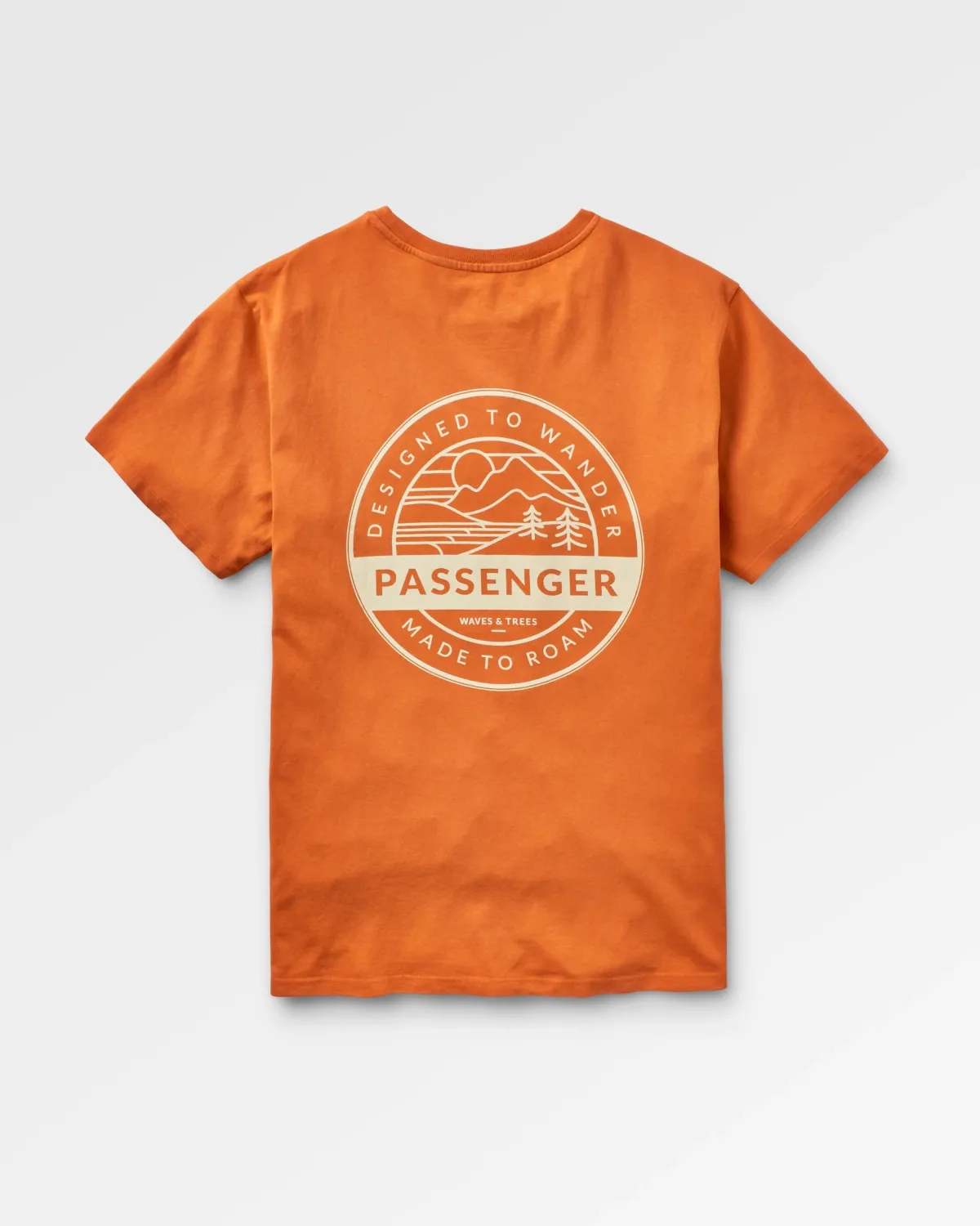 Passenger Odyssey Recycled Cotton T-Shirt - Burnt Orange BurntOrange Flash Sale