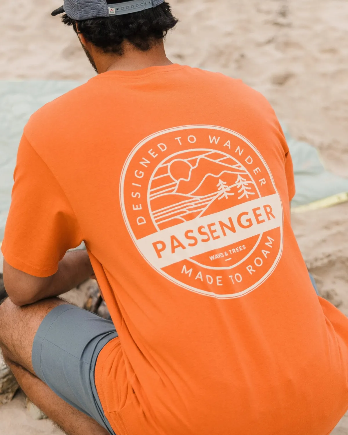 Passenger Odyssey Recycled Cotton T-Shirt - Burnt Orange BurntOrange Flash Sale