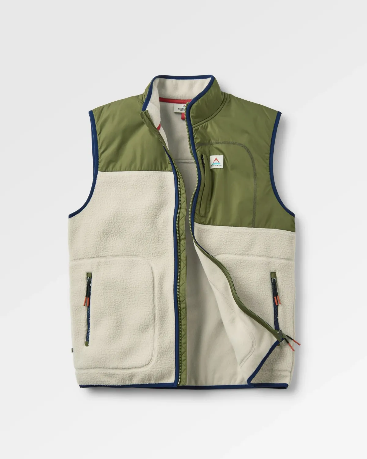 Passenger Offgrid Recycled Sherpa Fleece Vest - Oatmeal/Khaki Oatmeal/Khaki Hot