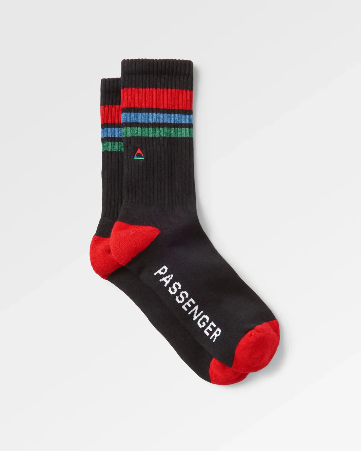 Passenger Organic Midweight Crew Socks - Black Flash Sale