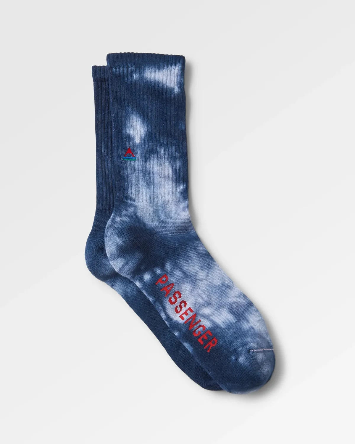 Passenger Organic Midweight Crew Socks - Tie Dye Deep Navy TieDyeDeepNavy Online