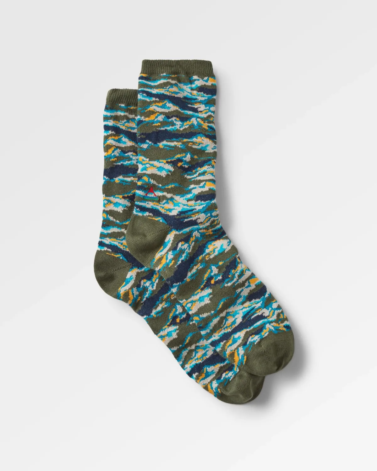 Passenger Peak Organic Midweight Crew Socks - Khaki Green KhakiGreen Best Sale