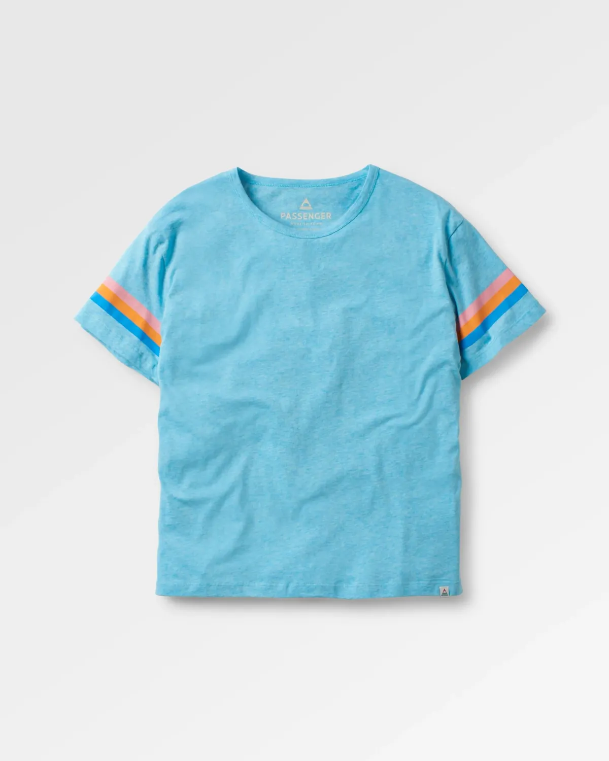 Passenger Poinsettia Organic Cotton T-Shirt - Soft Blue Pool Marl SoftBluePoolMarl Clearance