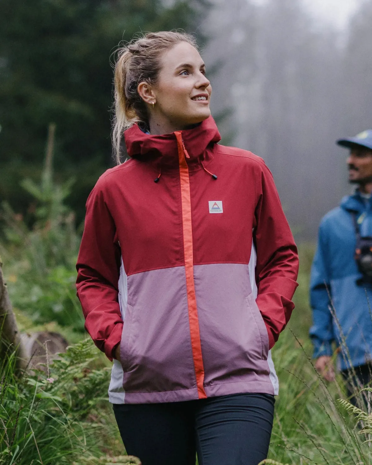 Passenger Rainstorm Recycled Waterproof Jacket - Forest Berry/Berry ForestBerry/Berry Flash Sale