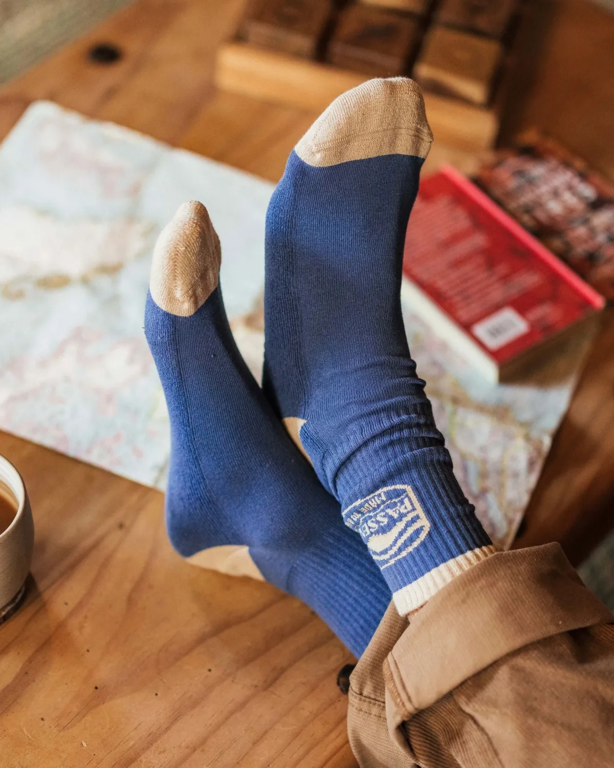 Passenger Rambler Organic Midweight Crew Socks - Moonlight Blue MoonlightBlue Fashion