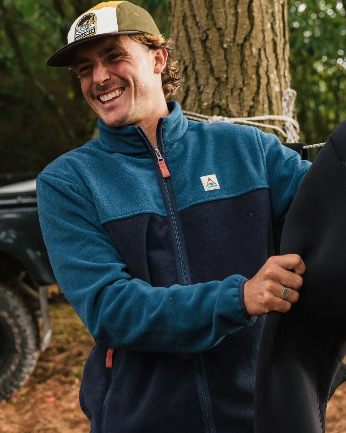 Passenger Ridge 2.0 Full Zip Recycled Polar Fleece - Tidal Blue/Rich Navy TidalBlue/RichNavy Flash Sale