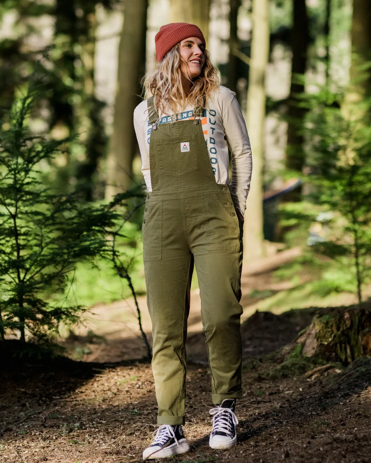 Passenger Roamist Organic Cotton Overalls - Khaki Green KhakiGreen Store