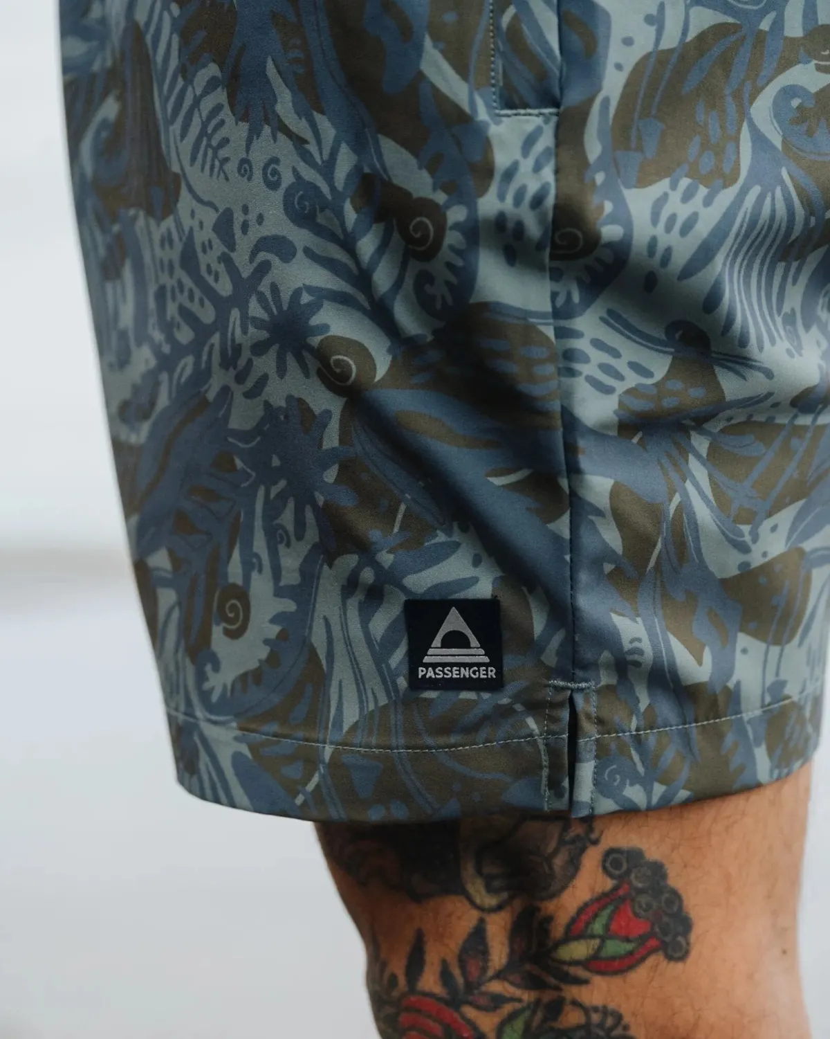 Passenger Sandune Trail Shorts - Abstract Seaweed Pistachio AbstractSeaweedPistachio Outlet