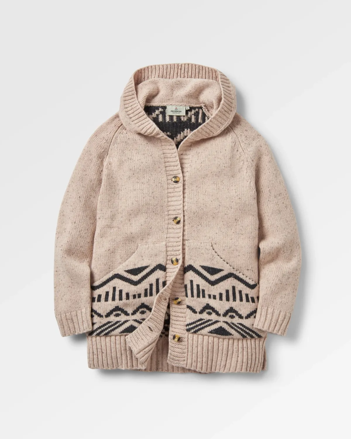 Passenger Snoozle Recycled Knitted Hooded Sweater - Oatmeal Store