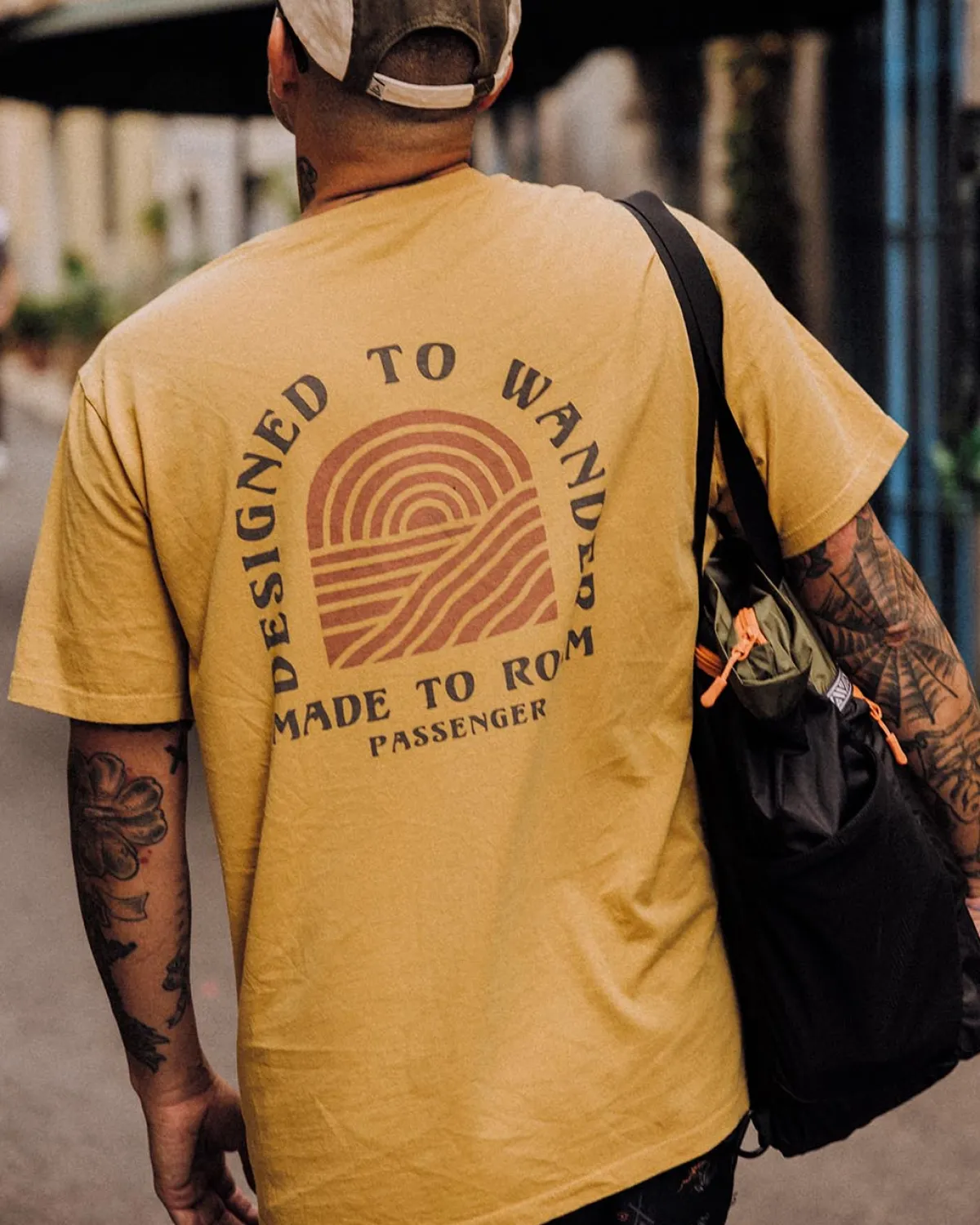 Passenger Sundown Recycled Cotton T-Shirt - Mustard Gold MustardGold Fashion