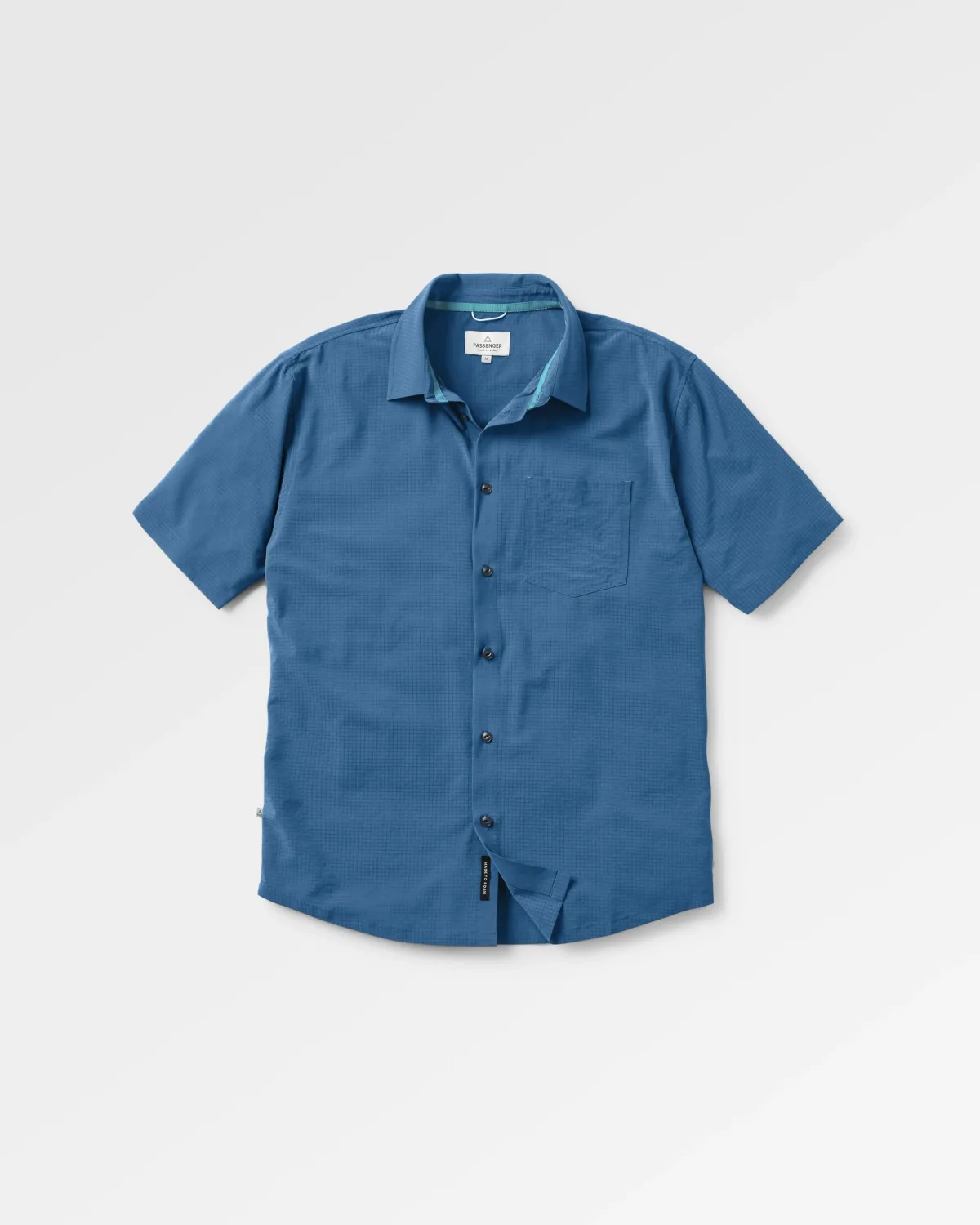 Passenger Sundowner Stretch Short Sleeve Shirt - Tidal Blue TidalBlue Discount