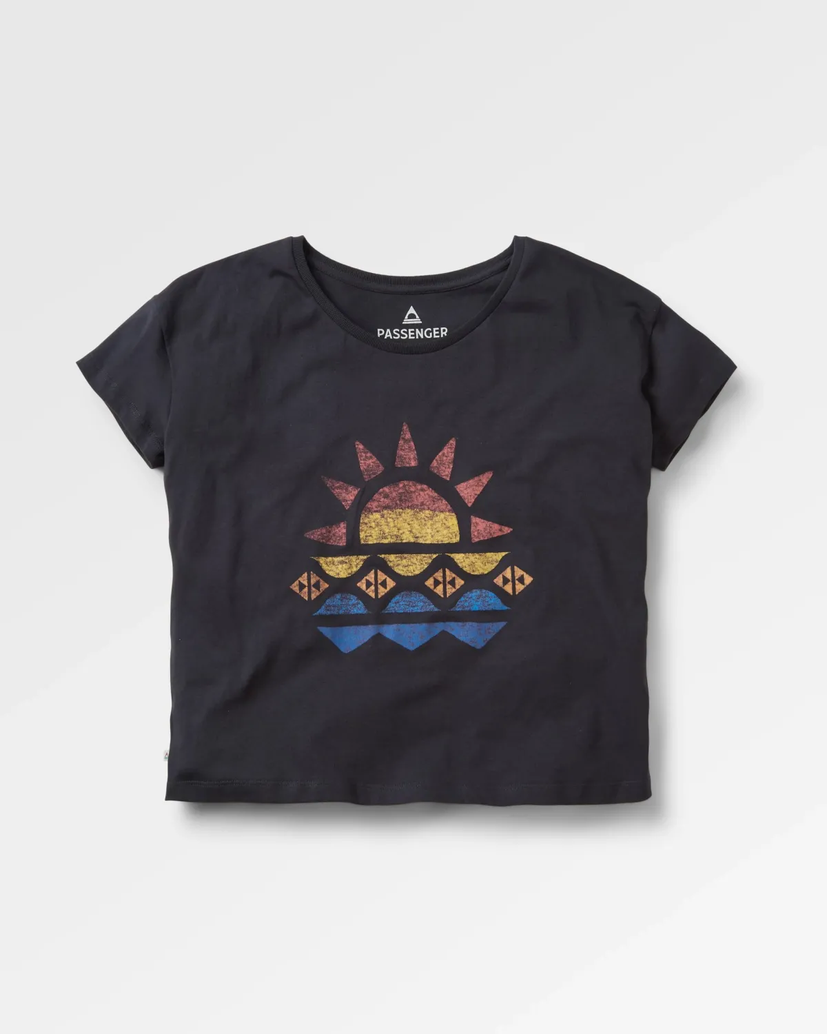 Passenger Sunray Recycled Cotton T-Shirt - Black Outlet